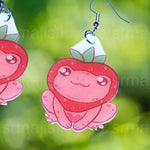Sweet Strawberry Animal Handmade Earrings (collaboration with @saltnox)