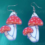 Cute Little Mushroom Handmade Earrings (collaboration with @saltnox)
