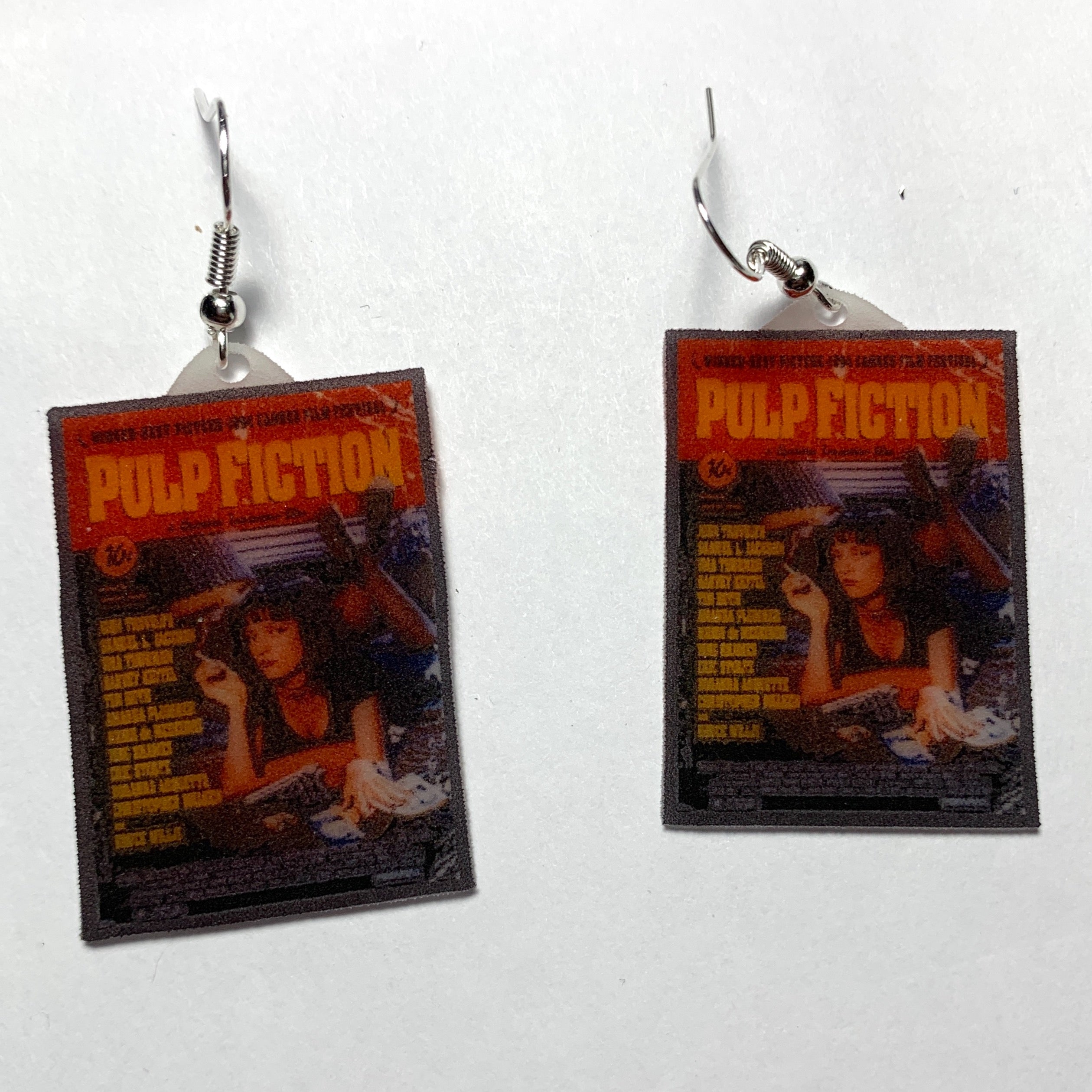 Pulp FIction Movie Poster Handmade Earrings!