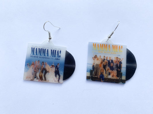Mamma Mia Musical Soundtrack Vinyl Album Handmade Earrings!