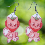 Sweet Strawberry Animal Handmade Earrings (collaboration with @saltnox)