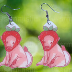 Sweet Strawberry Animal Handmade Earrings (collaboration with @saltnox)