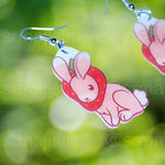 Sweet Strawberry Animal Handmade Earrings (collaboration with @saltnox)