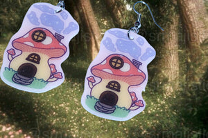 Cute Cottagecore Forest Themed Handmade Earrings (collaboration with @saltnox)