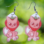 Sweet Strawberry Animal Handmade Earrings (collaboration with @saltnox)