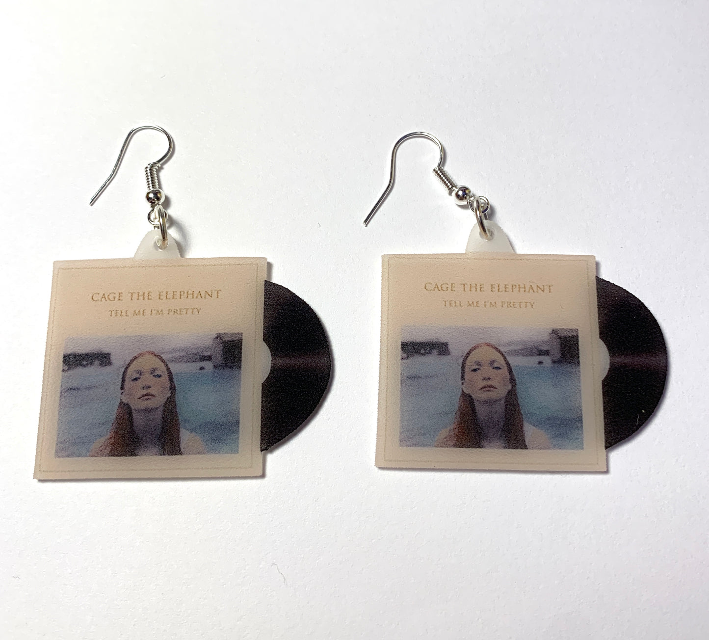 Cage the Elephant Tell Me I'm Pretty Vinyl Album Handmade Earrings!