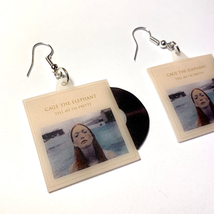 Cage the Elephant Tell Me I'm Pretty Vinyl Album Handmade Earrings!