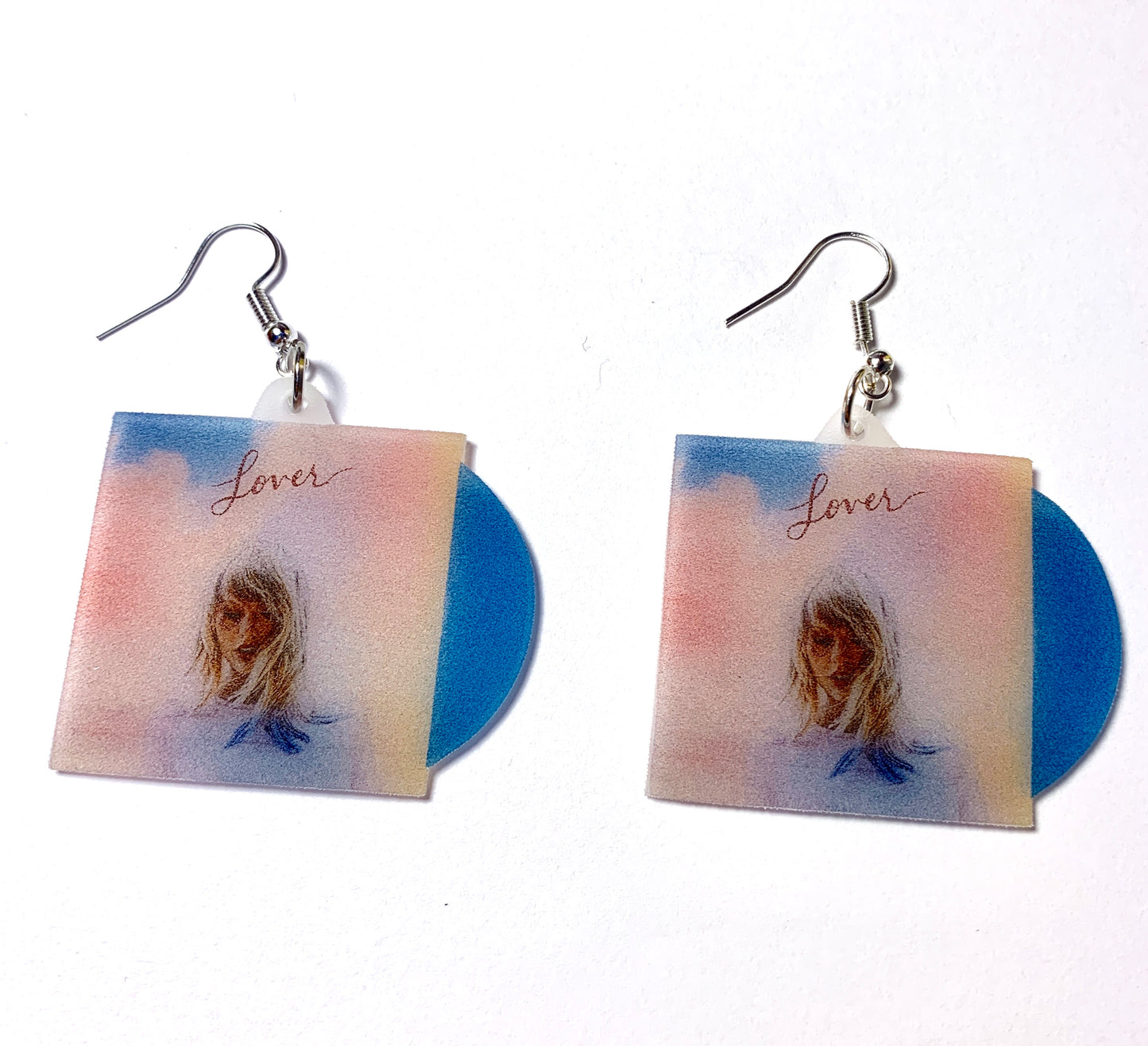 Taylor Swift Lover Vinyl Album Handmade Earrings!