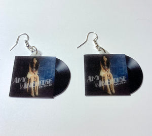 Amy Winehouse Back to Black Vinyl Album Handmade Earrings!