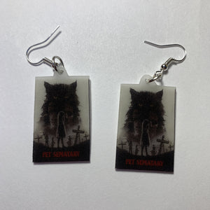 Pet Sematary Movie Poster Handmade Earrings!