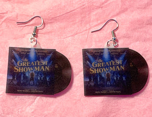 The Greatest Showman Movie Musical Soundtrack Vinyl Album Handmade Earrings!