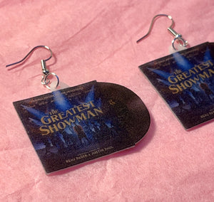 The Greatest Showman Movie Musical Soundtrack Vinyl Album Handmade Earrings!