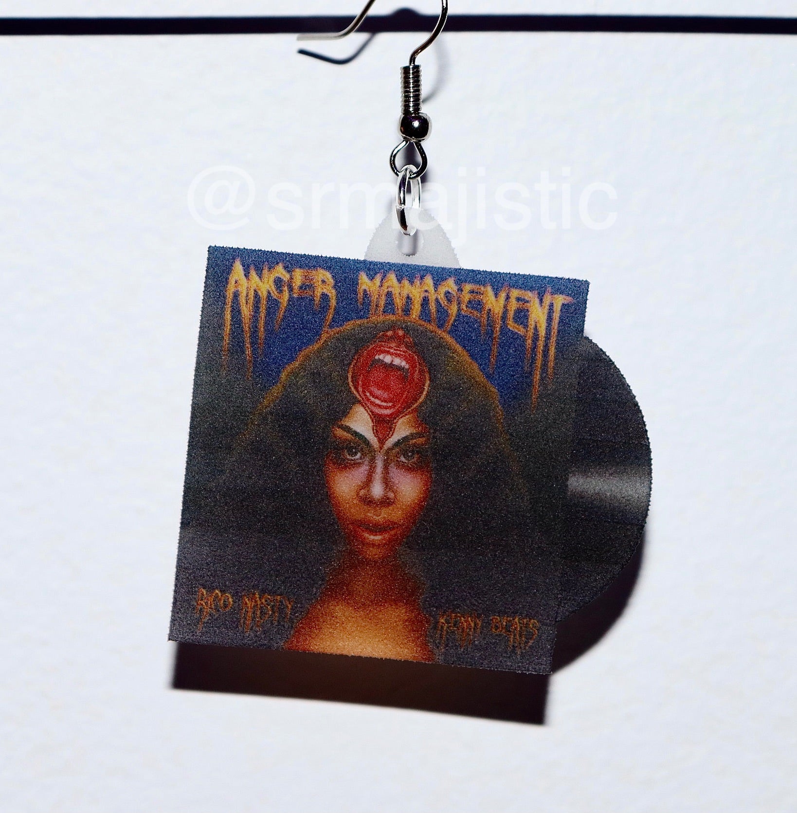 Rico Nasty Anger Management Vinyl Album Handmade Earrings!