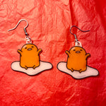 Gudetama Lazy Egg Kawaii Handmade Earrings!