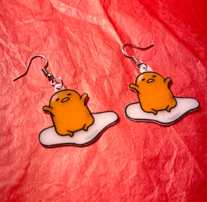 Gudetama Lazy Egg Kawaii Handmade Earrings!