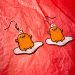 Gudetama Lazy Egg Kawaii Handmade Earrings!