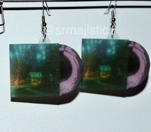 Allday Starry Night Over the Phone Vinyl Album Handmade Earrings!