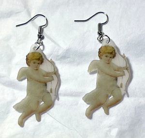 Sweet Cherub Angel Baby Handmade Earrings!