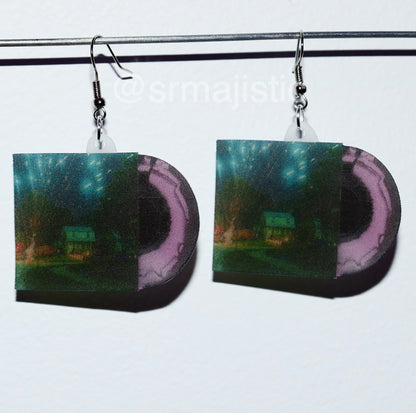Allday Starry Night Over the Phone Vinyl Album Handmade Earrings!