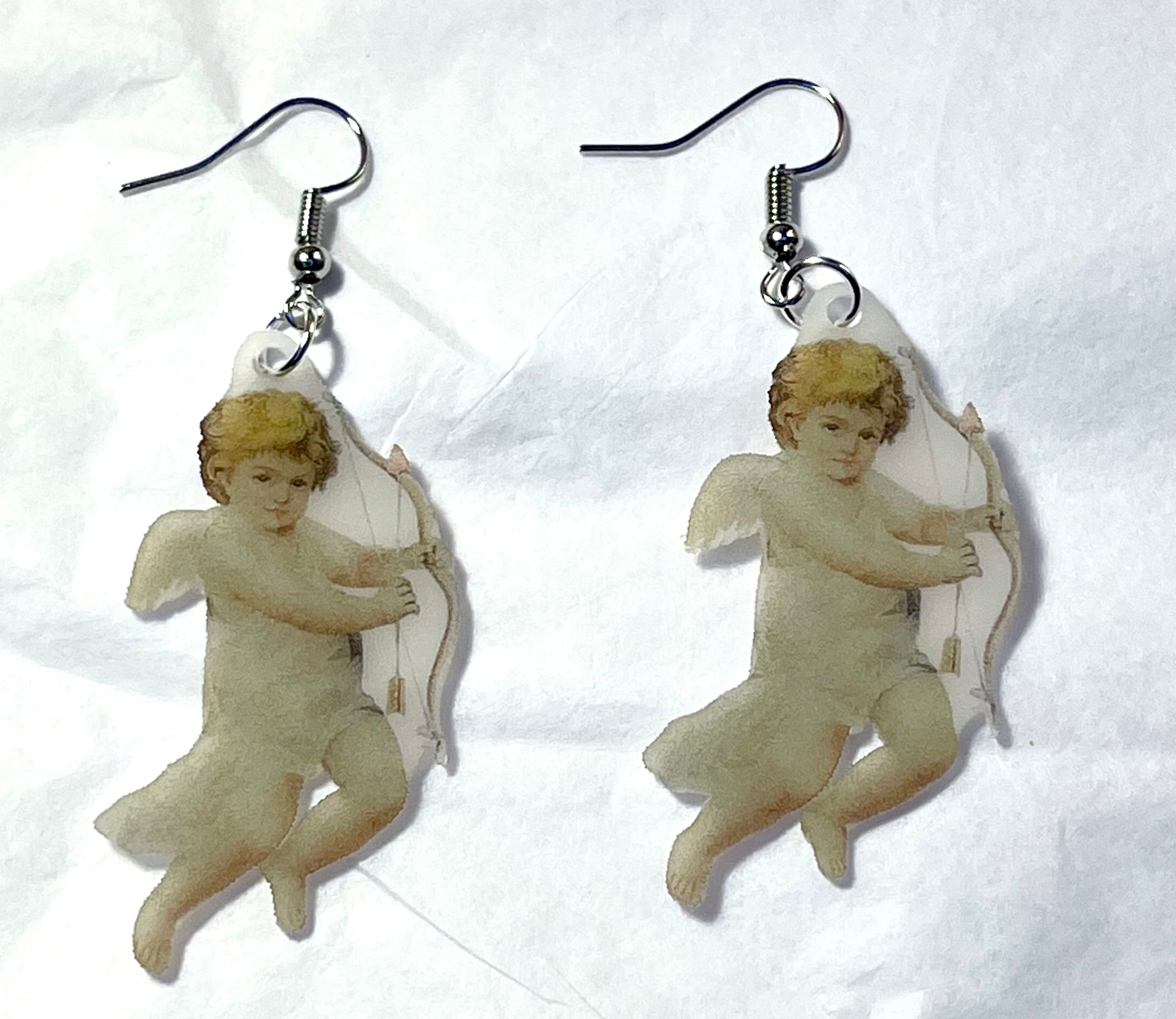 Sweet Cherub Angel Baby Handmade Earrings!
