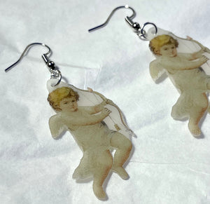 Sweet Cherub Angel Baby Handmade Earrings!