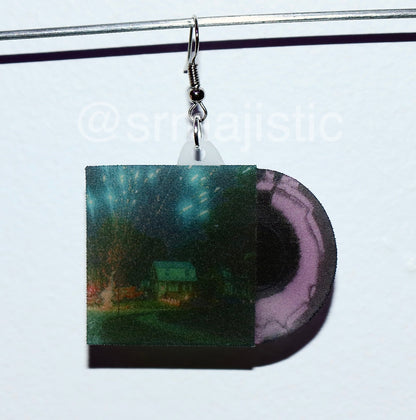 Allday Starry Night Over the Phone Vinyl Album Handmade Earrings!