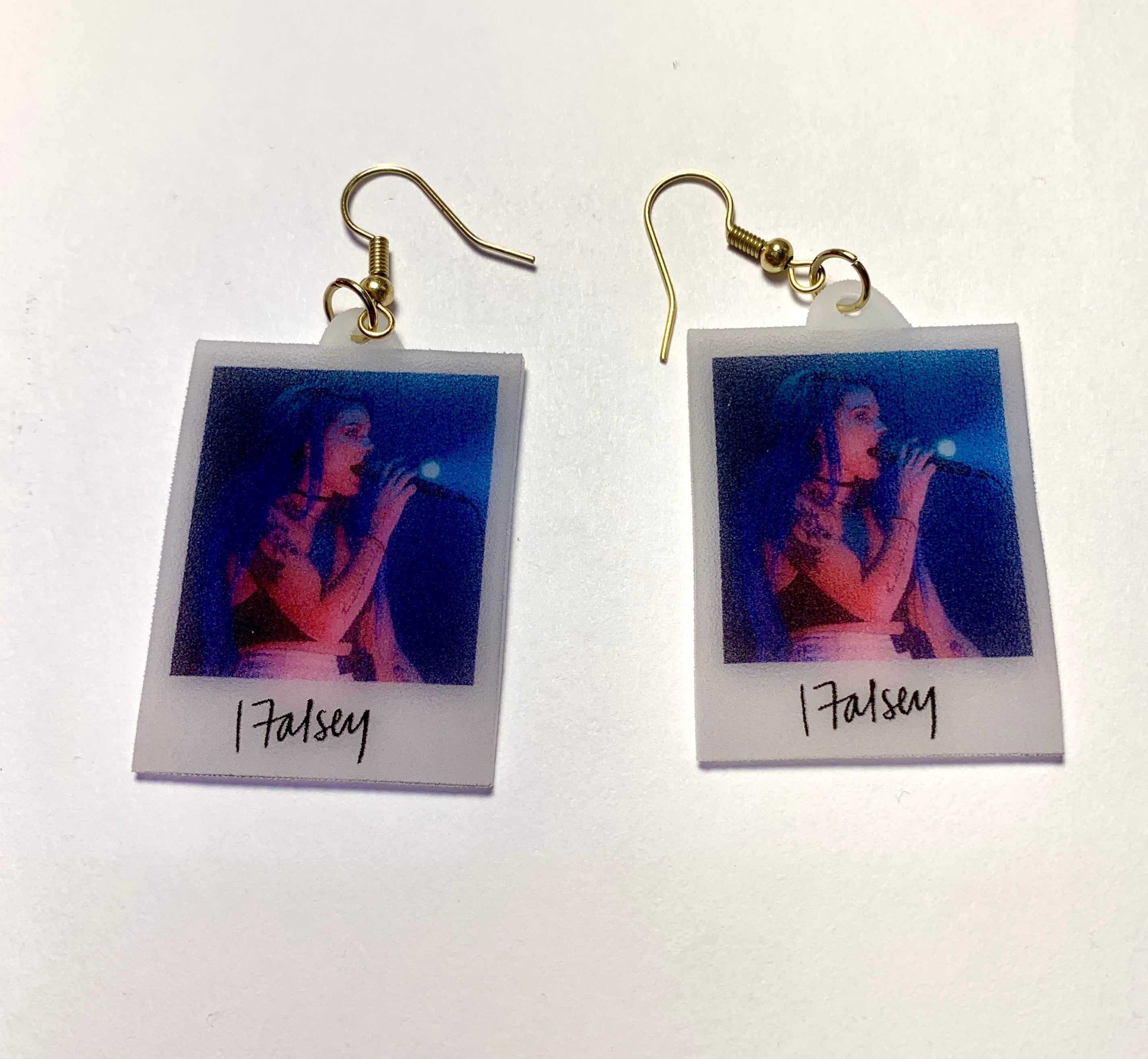 Halsey Signed Polaroid Handmade Earrings!