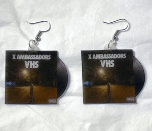 X Ambassadors VHS Vinyl Album Handmade Earrings!