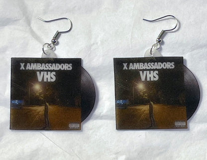 X Ambassadors VHS Vinyl Album Handmade Earrings!