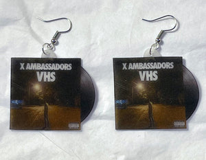 X Ambassadors VHS Vinyl Album Handmade Earrings!