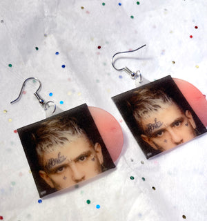 Lil Peep Collection of Vinyl Albums Handmade Earrings!