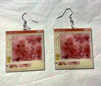 Microsoft Paint Aesthetic Vaporwave Handmade Earrings!