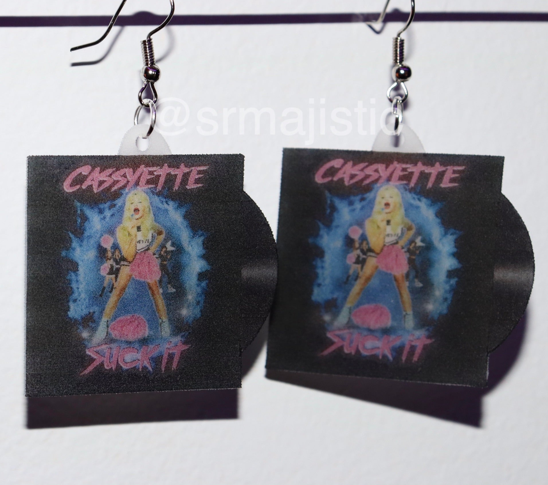 Cassyette Suck It Vinyl Album Handmade Earrings!