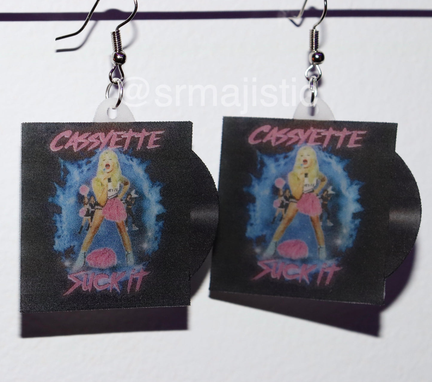Cassyette Suck It Vinyl Album Handmade Earrings!