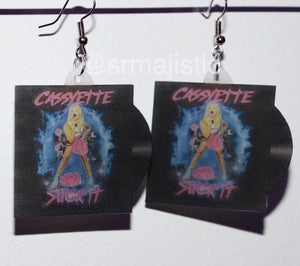 Cassyette Suck It Vinyl Album Handmade Earrings!