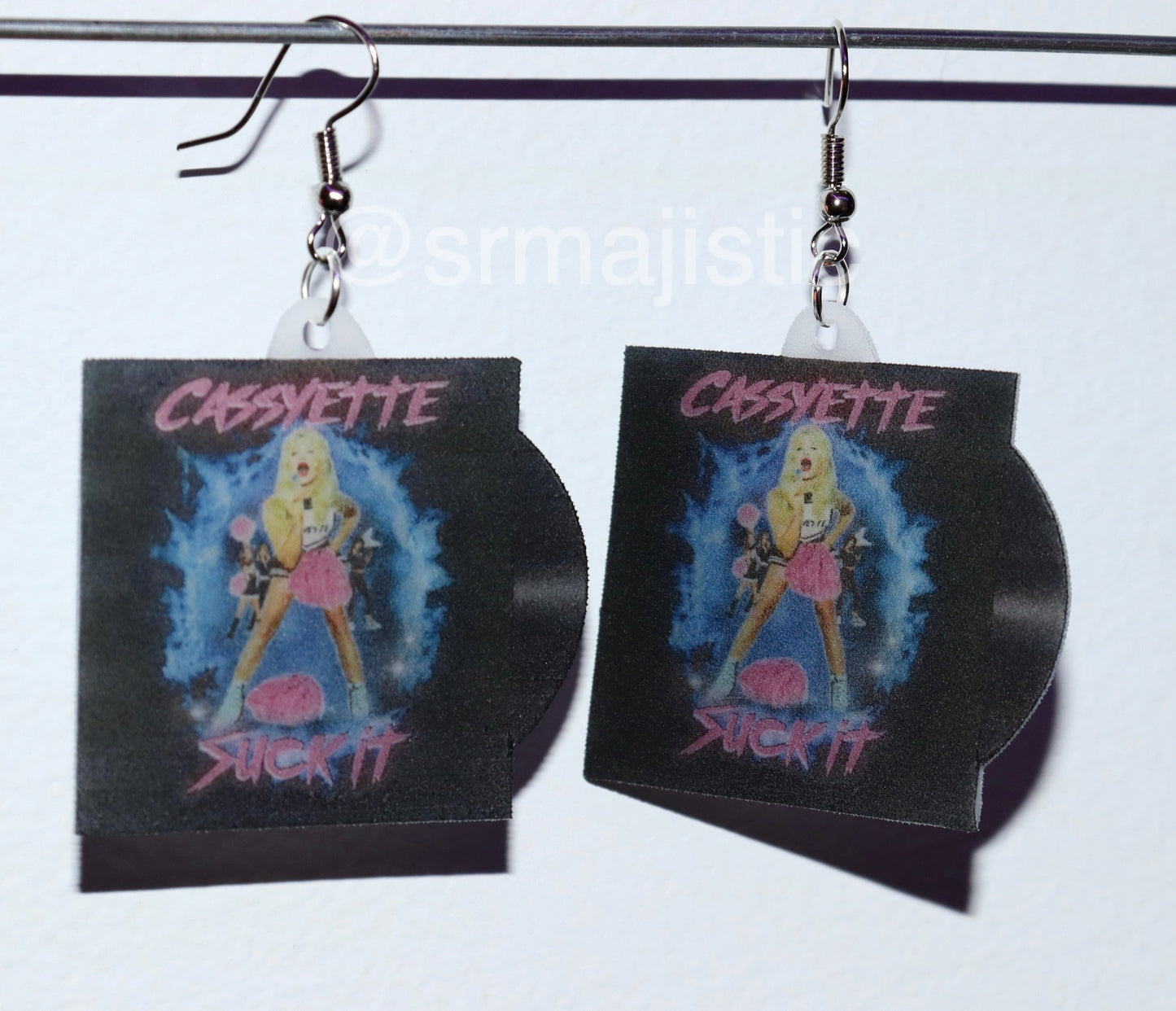 Cassyette Suck It Vinyl Album Handmade Earrings!