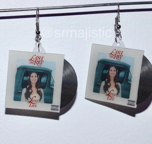Lana Del Rey Lust for Life Vinyl Album Handmade Earrings!