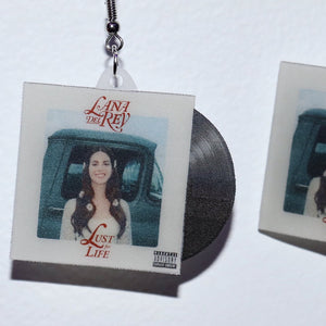 Lana Del Rey Lust for Life Vinyl Album Handmade Earrings!