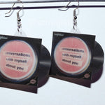 Lovelytheband Conversations with Myself About You Vinyl Album Handmade Earrings!