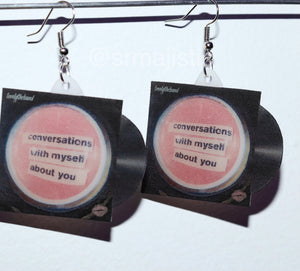 Lovelytheband Conversations with Myself About You Vinyl Album Handmade Earrings!