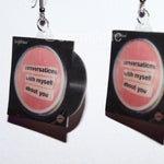 Lovelytheband Conversations with Myself About You Vinyl Album Handmade Earrings!