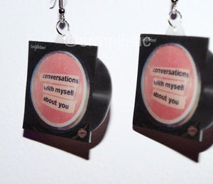 Lovelytheband Conversations with Myself About You Vinyl Album Handmade Earrings!