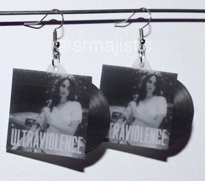Lana Del Rey Ultraviolence Vinyl Album Handmade Earrings!