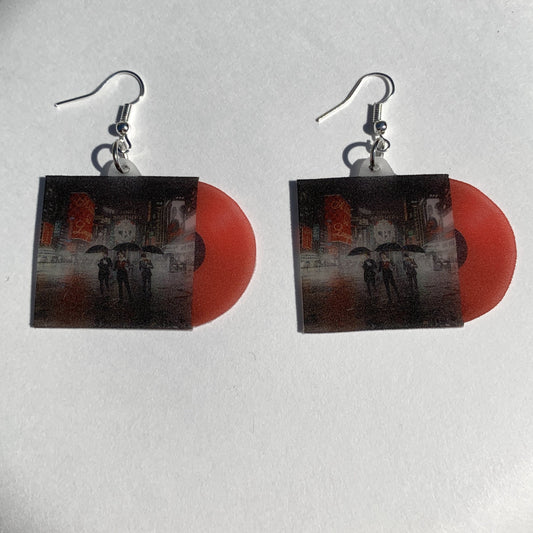 Jonas Brothers A Little Bit Longer Vinyl Album Handmade Earrings!