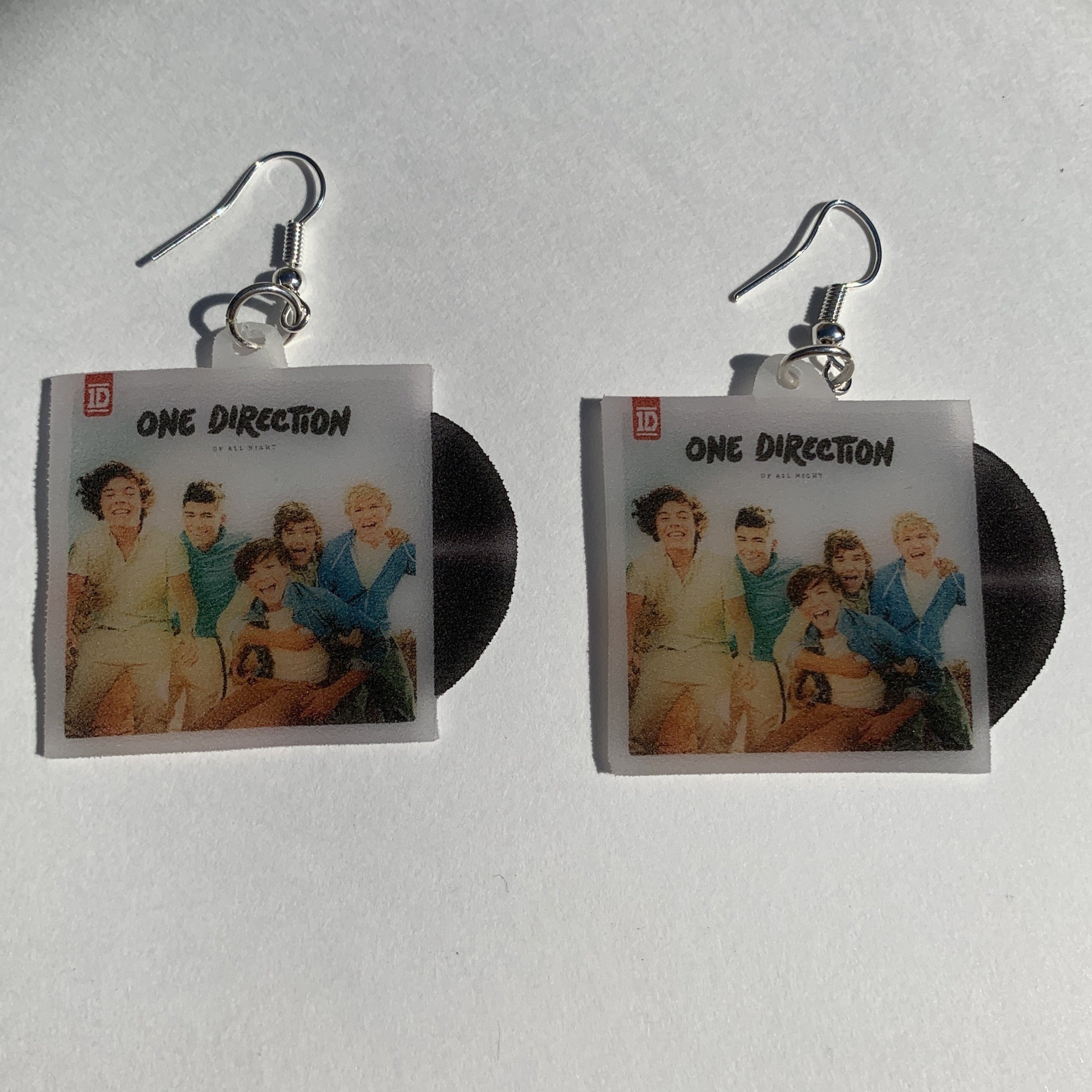 One Direction Up All Night Vinyl Album Handmade Earrings!