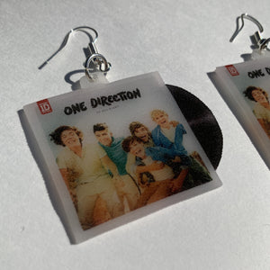 One Direction Up All Night Vinyl Album Handmade Earrings!