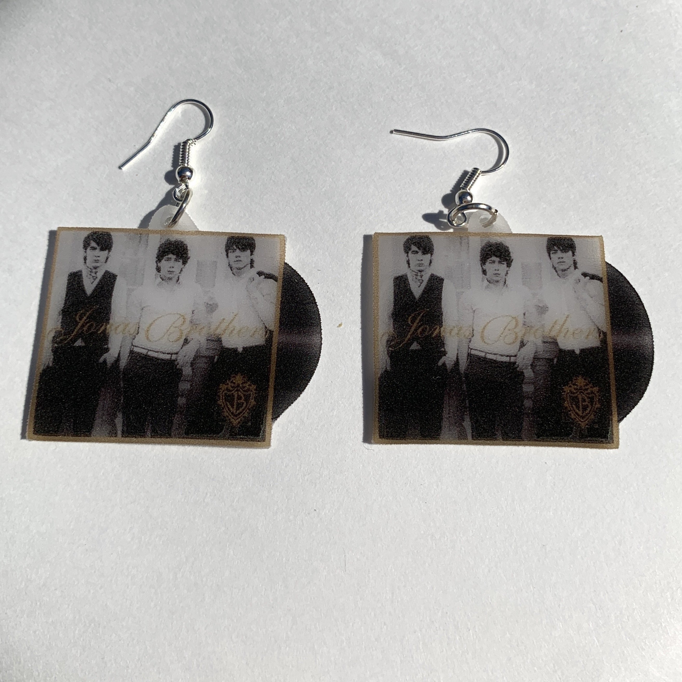 Jonas Brothers Self Titled Vinyl Album Handmade Earrings!