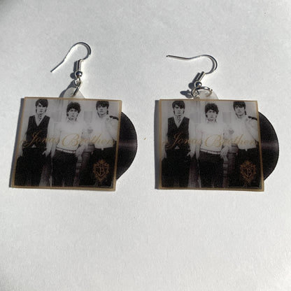 Jonas Brothers Self Titled Vinyl Album Handmade Earrings!