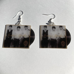 Jonas Brothers Self Titled Vinyl Album Handmade Earrings!