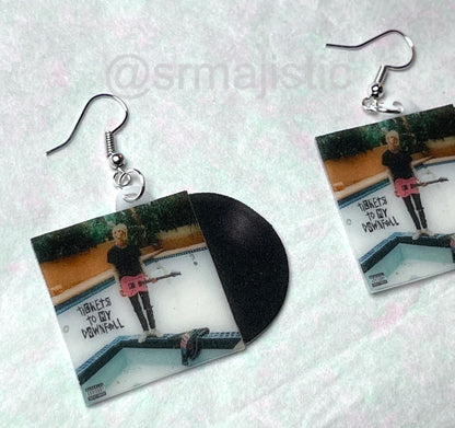 Machine Gun Kelly Tickets to my Downfall Vinyl Album Handmade Earrings!